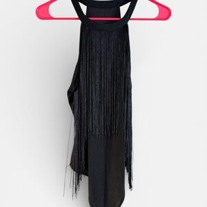 Black Fringe Tank Top